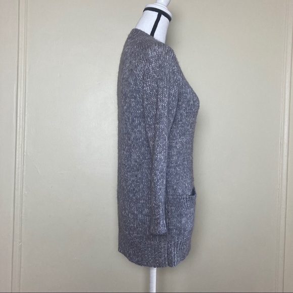 J.Crew Gray Silver Knitted Button Down Pockets Cardigan - Picture 3 of 8